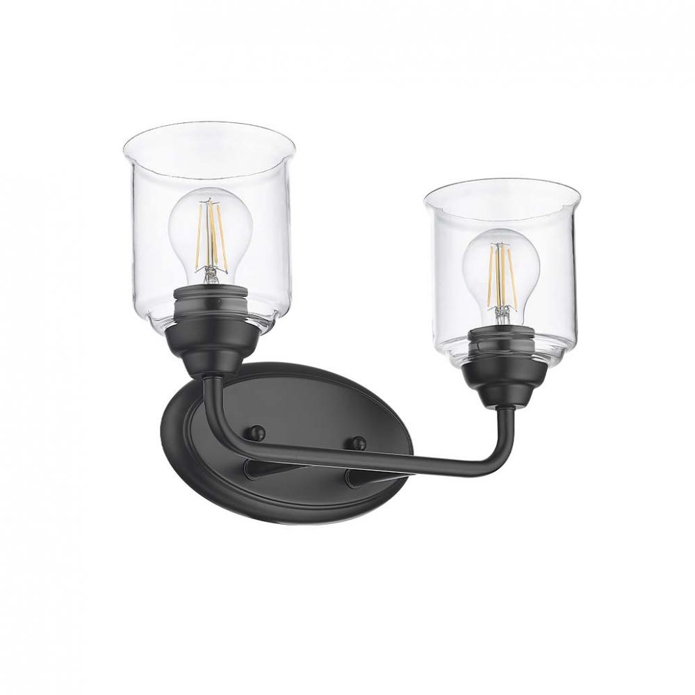 Acheron 2-Light Clear Glass Vanity - MB