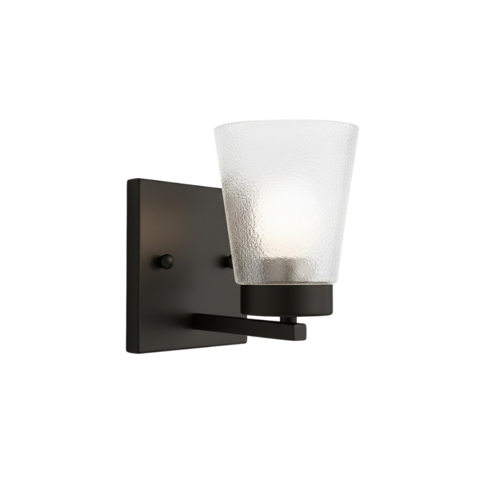 Aria 1-Light Frosted Cone Glass Sconce/Vanity - MB