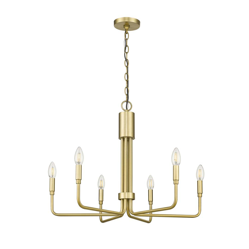 Vivio Alph 6-Light Flat Bottom Chandelier - BB(E12)