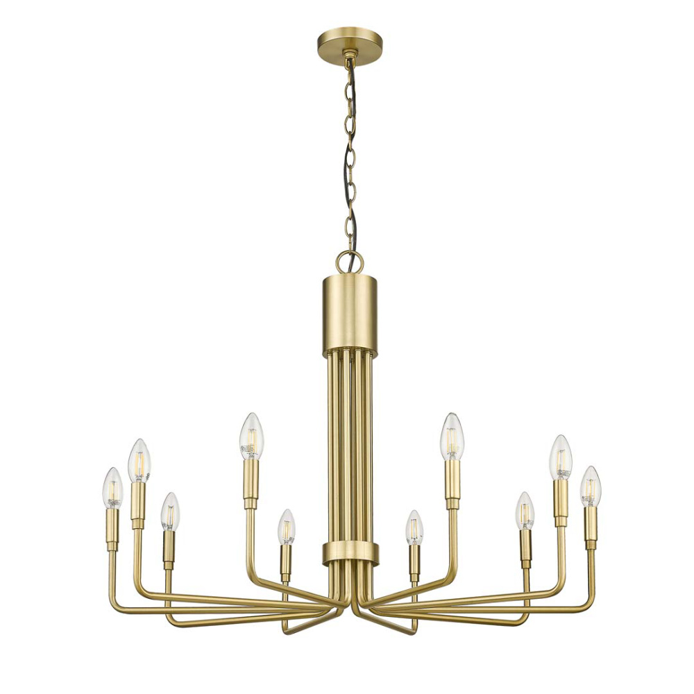 Vivio Alph 10-Light Flat Bottom Chandelier - MG(E12)