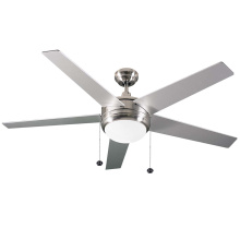 HOMEnhancements 18821 - 5-Blade Contemporary NK Ceiling Fan - Silver/Walnut Blades
