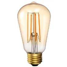 HOMEnhancements 18908 - LED ST19 Amber Vintage Filament Lamp - 7W - 2200K