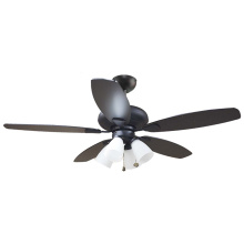 HOMEnhancements 19458 - 52" 5-Blade UFO Fan MB Black/Walnut Blades 4-Light White LED Kit