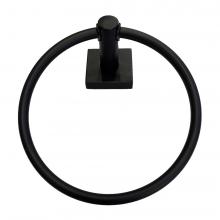 HOMEnhancements 20982 - Square Style Towel Ring - Matte Black(US19)