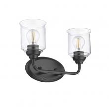 HOMEnhancements 21465 - Acheron 2-Light Clear Glass Vanity - MB