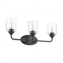 HOMEnhancements 21471 - Acheron 3-Light Clear Glass Vanity - MB