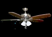 HOMEnhancements 21528 - 52" 5-Blade UFO Fan NK Silver/Walnut Blades 4-Light Clear Glass LED Kit