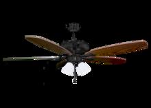 HOMEnhancements 21531 - 52" 5-Blade UFO Fan MB Black/Walnut Blades 4-Light Clear LED Kit