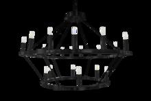 HOMEnhancements 21555 - 12 + 6 Light 40"/26" Big Ring Double Tier Chandelier - MB T6-3K Lamps Included