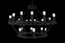 HOMEnhancements 21555 - 12 + 6 Light 40"/26" Big Ring Double Tier Chandelier - MB T6-3K Lamps Included