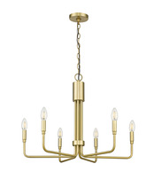 HOMEnhancements 70505 - Vivio Alph 6-Light Flat Bottom Chandelier - BB(E12)