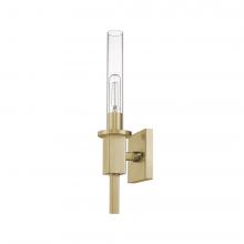 HOMEnhancements 70337 - Vivio Roma 1-Light Clear Tube Glass Sconce - CG T10 8.5W LED 4K Lamps Included