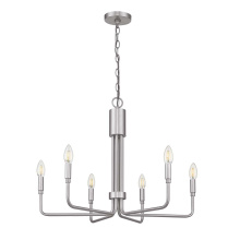 HOMEnhancements 70571 - Vivio Alph 6-Light Flat Bottom Chandelier - NK(E12)