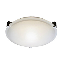 HOMEnhancements 20163 - 2-Light 3 Square Tab Ceiling Mount - MB  White Glass