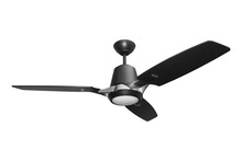 HOMEnhancements 20448 - 52" Verona 3 Blade Matte Black Fan Integrated LED