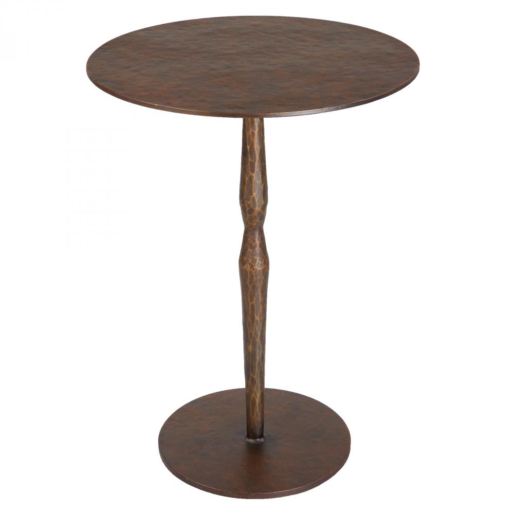 Uttermost Industrial Copper Bronze Accent Table
