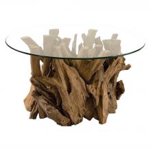Uttermost 25519 - Uttermost Driftwood Glass Top Cocktail Table
