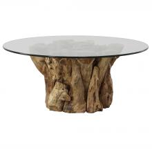 Uttermost 22876 - Uttermost Driftwood Glass Top Large Coffee Table