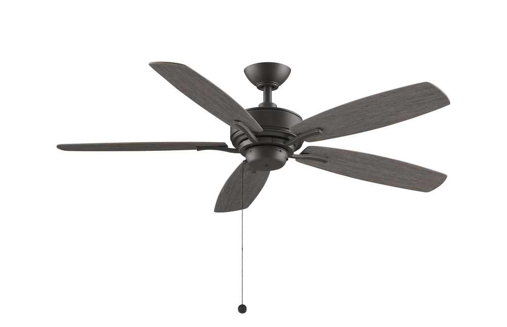 Aire Deluxe 52 inch Indoor Ceiling Fan - Matte Greige with Weathered Wood blades
