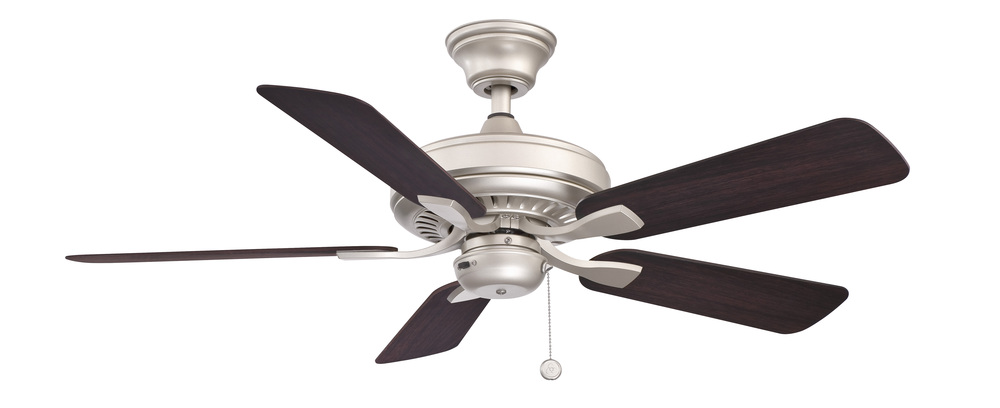 Edgewood 44 inch Indoor/Outdoor Ceiling Fan - Brushed Nickel with Dark Walnut blades