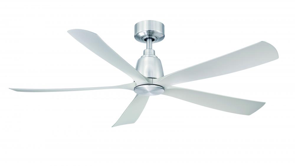 Kute5 52 inch Indoor/Outdoor Ceiling Fan - Brushed Nickel with Brushed Nickel blades