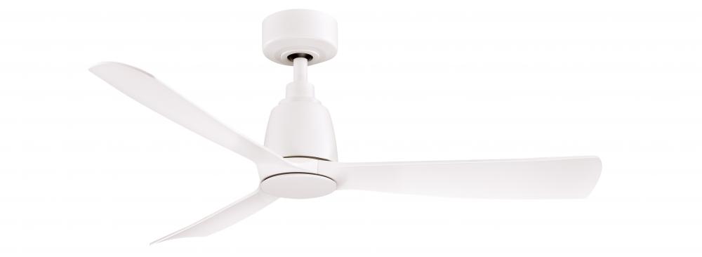 Kute 44 inch Indoor/Outdoor Ceiling Fan - Matte White with Matte White blades