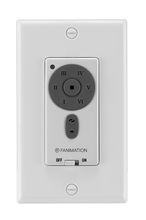 Fanimation TW40WH - Ceiling Fan Wall Control Reversing - 6 Speed DC Motor Fan and Light - White