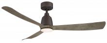 Fanimation FPD8534GR - Kute 52 inch Indoor/Outdoor Ceiling Fan - Matte Greige with Weathered Wood blades