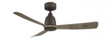Fanimation FPD8547GR - Kute 44 inch Indoor/Outdoor Ceiling Fan - Matte Greige with Weathered Wood blades