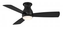 Fanimation FPS8332BBLW - Hugh 44 inch Indoor/Outdoor Ceiling Fan with LED Light Kit - Black