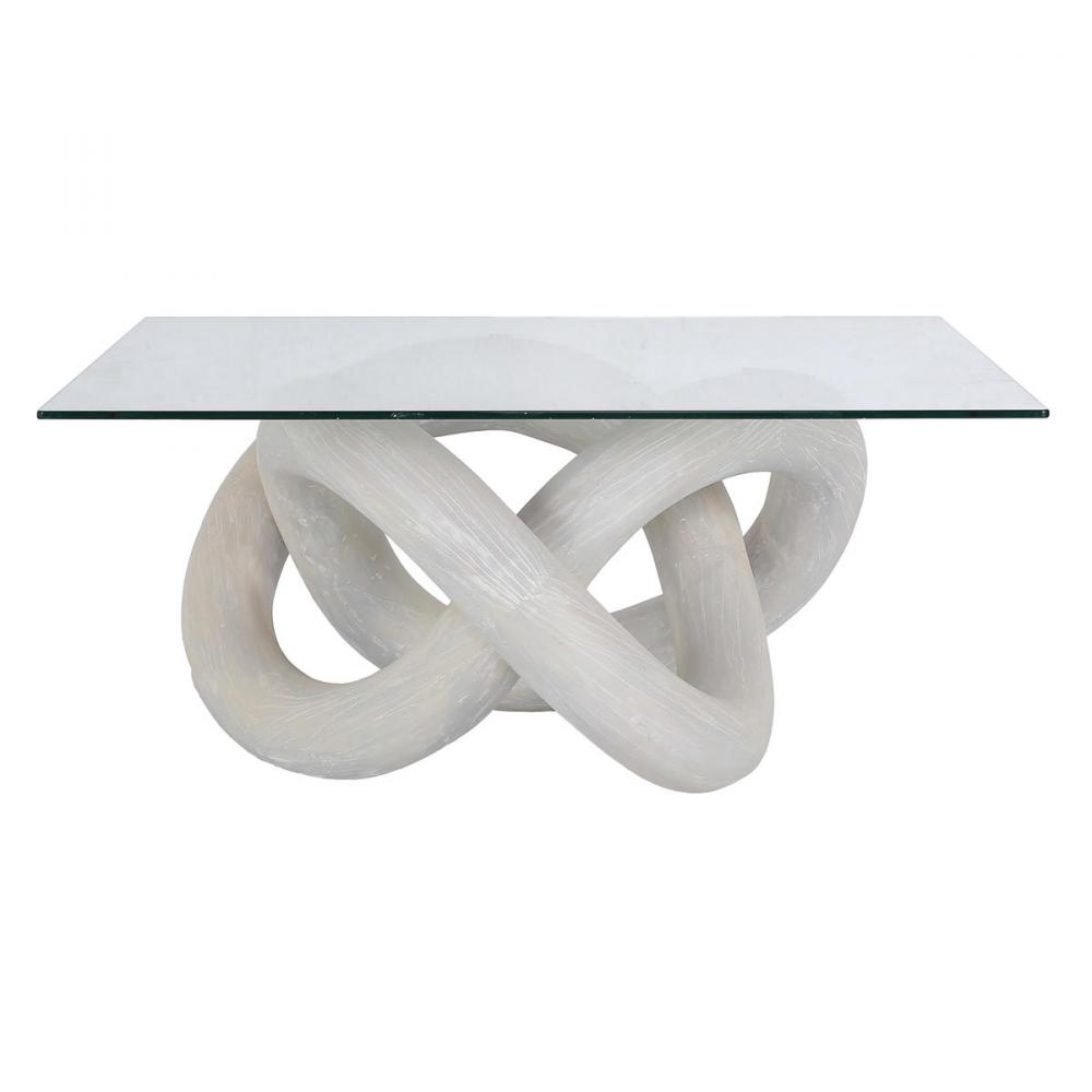 Knotty Coffee Table - White