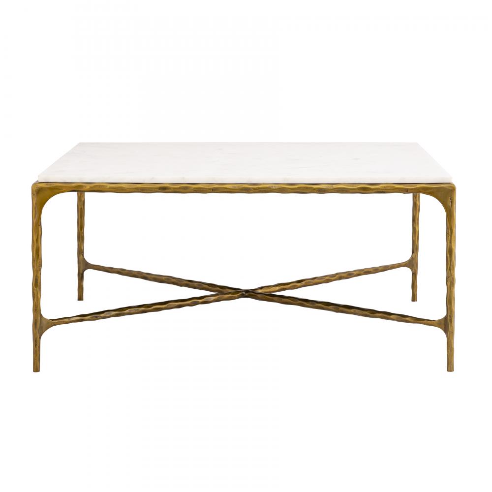 Seville Forged Coffee Table - Antique Brass