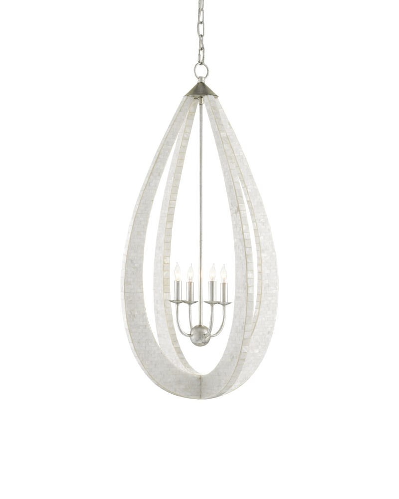 Arietta White Teardrop Chandelier