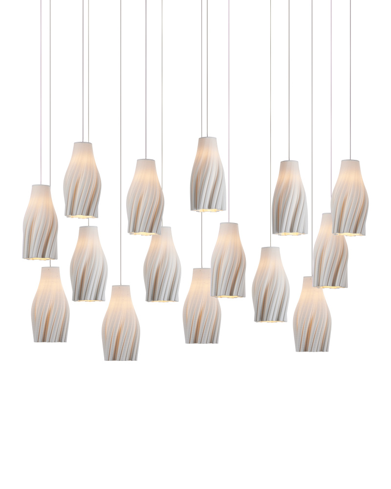Posh 15-Light Linear Multi-Drop Pendant