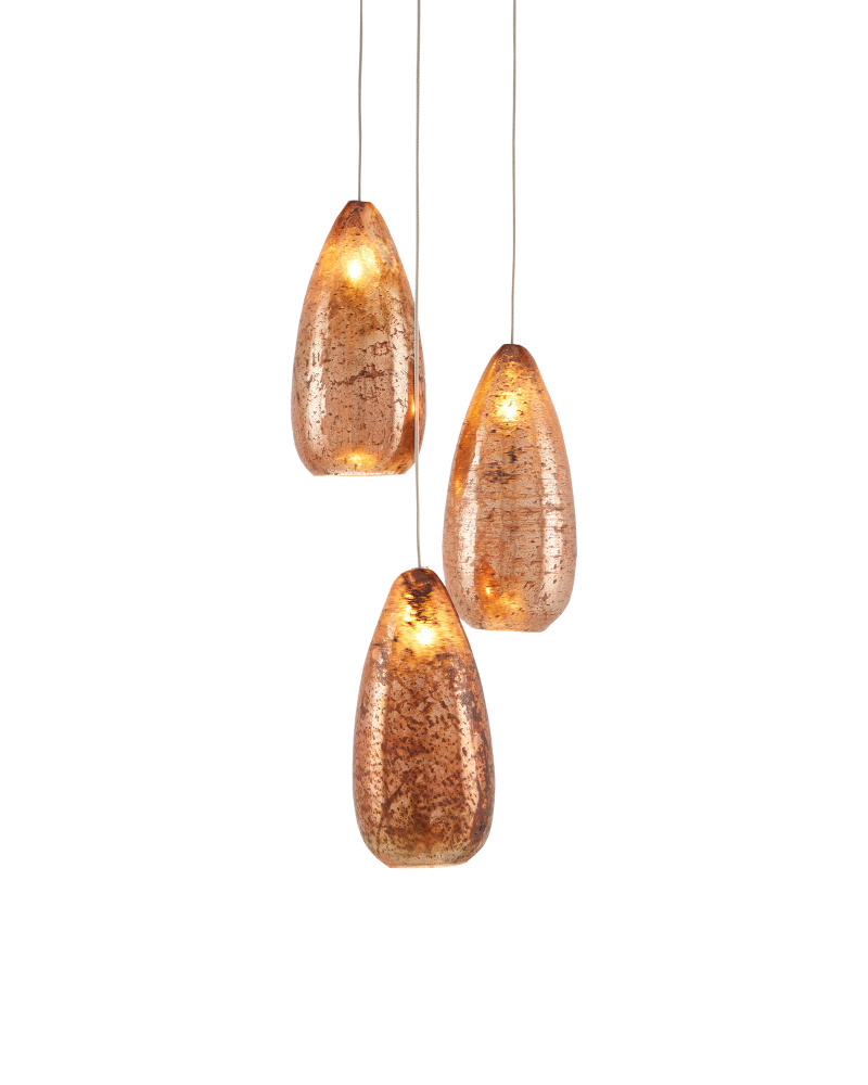 Rame 3-Light Round Multi-Drop Pendant