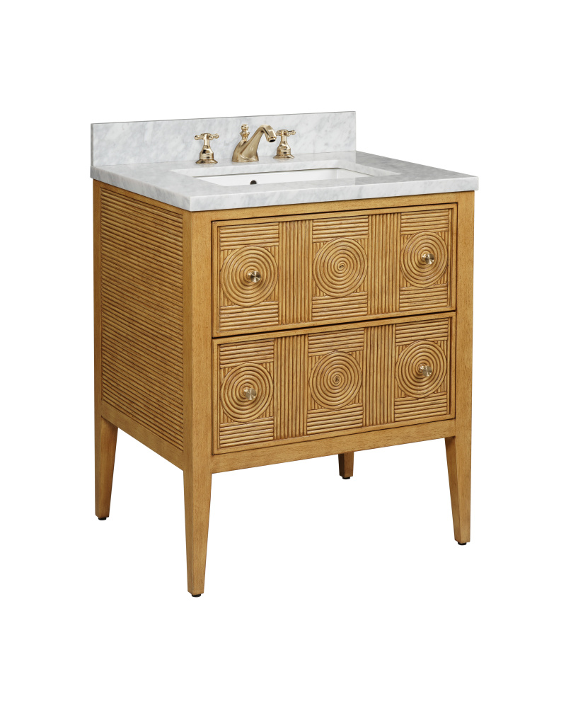 Santos 28" Sea Sand Vanity with Rectangular Undermount Sink