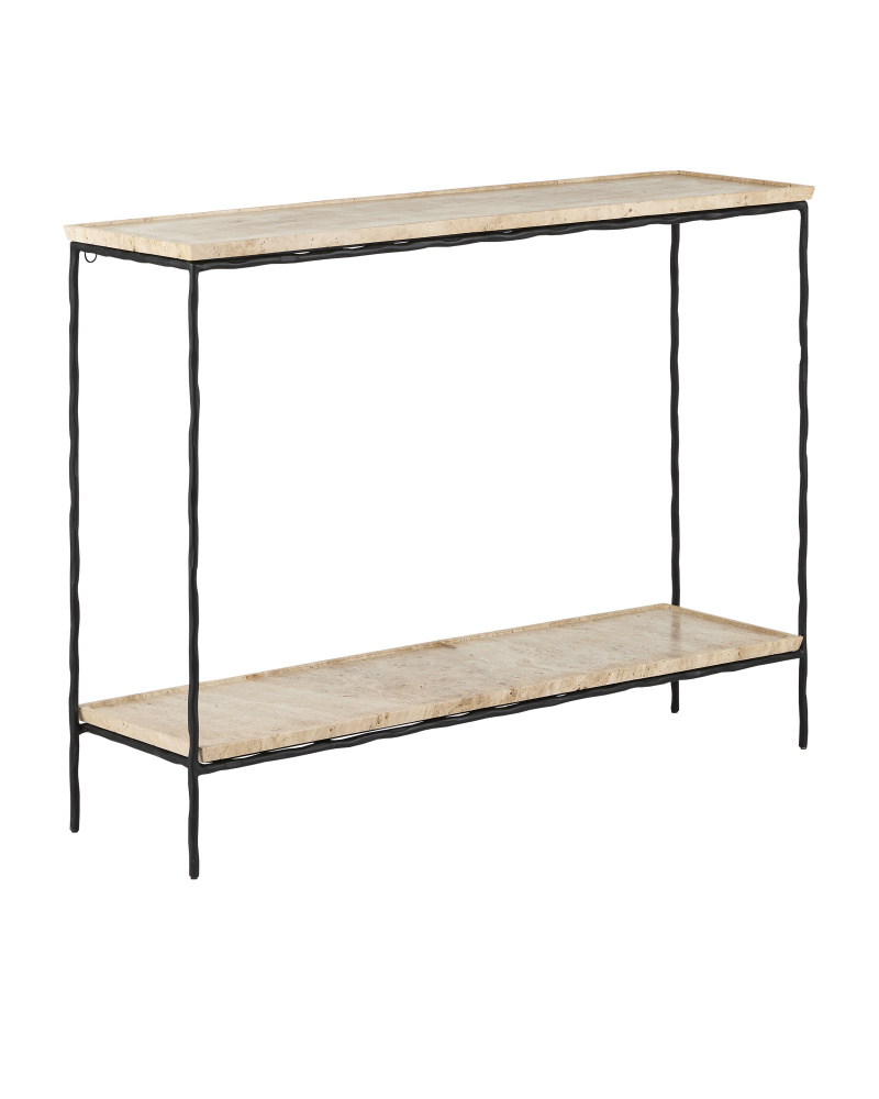 Boyles Travertine Console Table