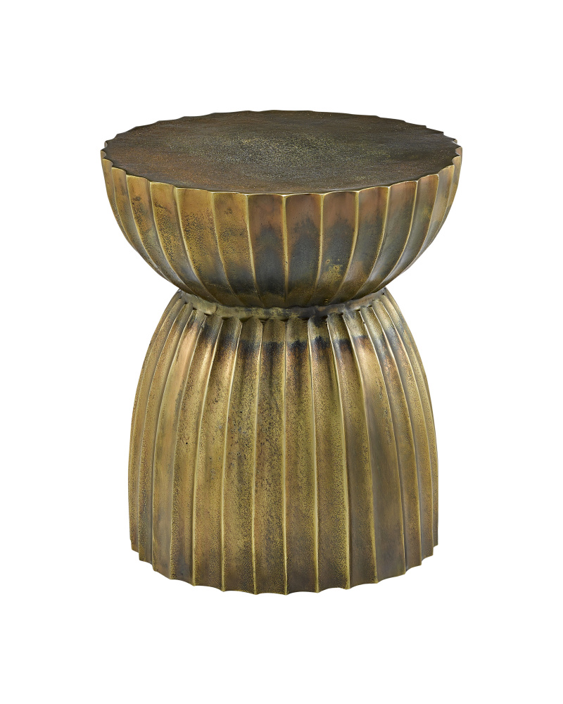 Rasi Antique Brass Accent Table