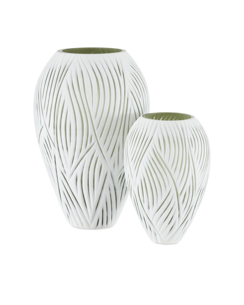 Patta White Vase Set of 2