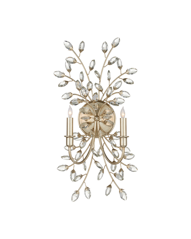 Forget-Me-Not Silver Wall Sconce