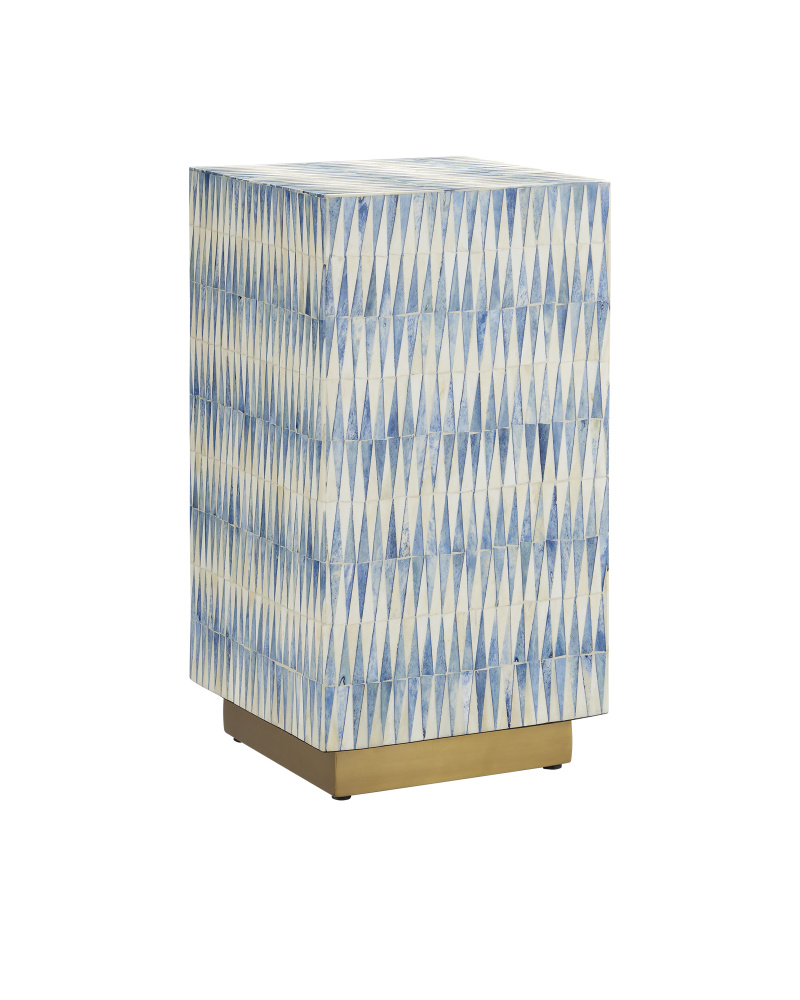Nadene Blue & White Accent Table