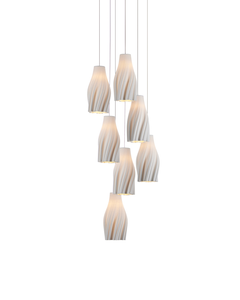 Posh 7-Light Round Multi-Drop Pendant