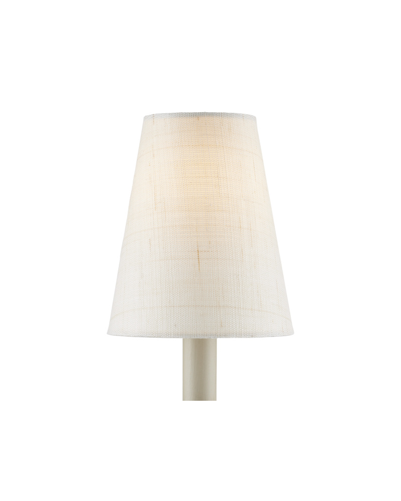 Ivory Fine Grasscloth Tapered Chandelier Shade