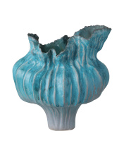 Currey 1200-0981 - Flying Silk Blue Vase