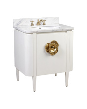 Currey 3800-0004 - Briallen 30" White Vanity with Oval Undermount Sink