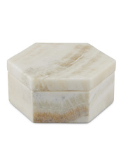 Currey 1200-0801 - Arco Natural Onyx Hexagon Box