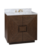 Currey 3800-0012 - Morombe 36" Cocoa Marble Vanity with Rectangular Undermount Sink