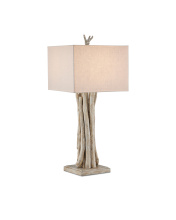Currey 6000-0919 - Driftwood Whitewash Table Lamp