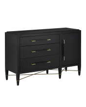 Currey 3000-0250 - Verona Black Three-Drawer Chest