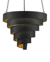 Currey 9000-0497 - Chiffonade Large Black Pendant